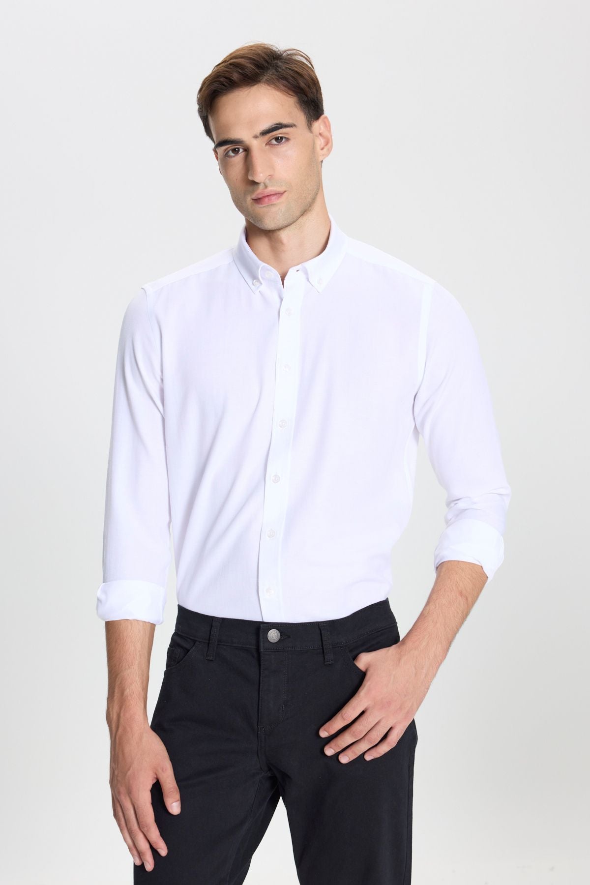 Oxford Élégance Cotton Slim Fit Shirt